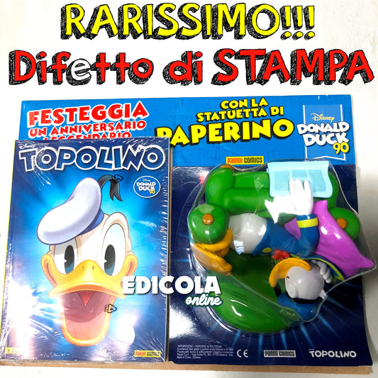 Errore di Stampa TOPOLINO 3576 da Collezione con Statua Paperino 90 Blisterato