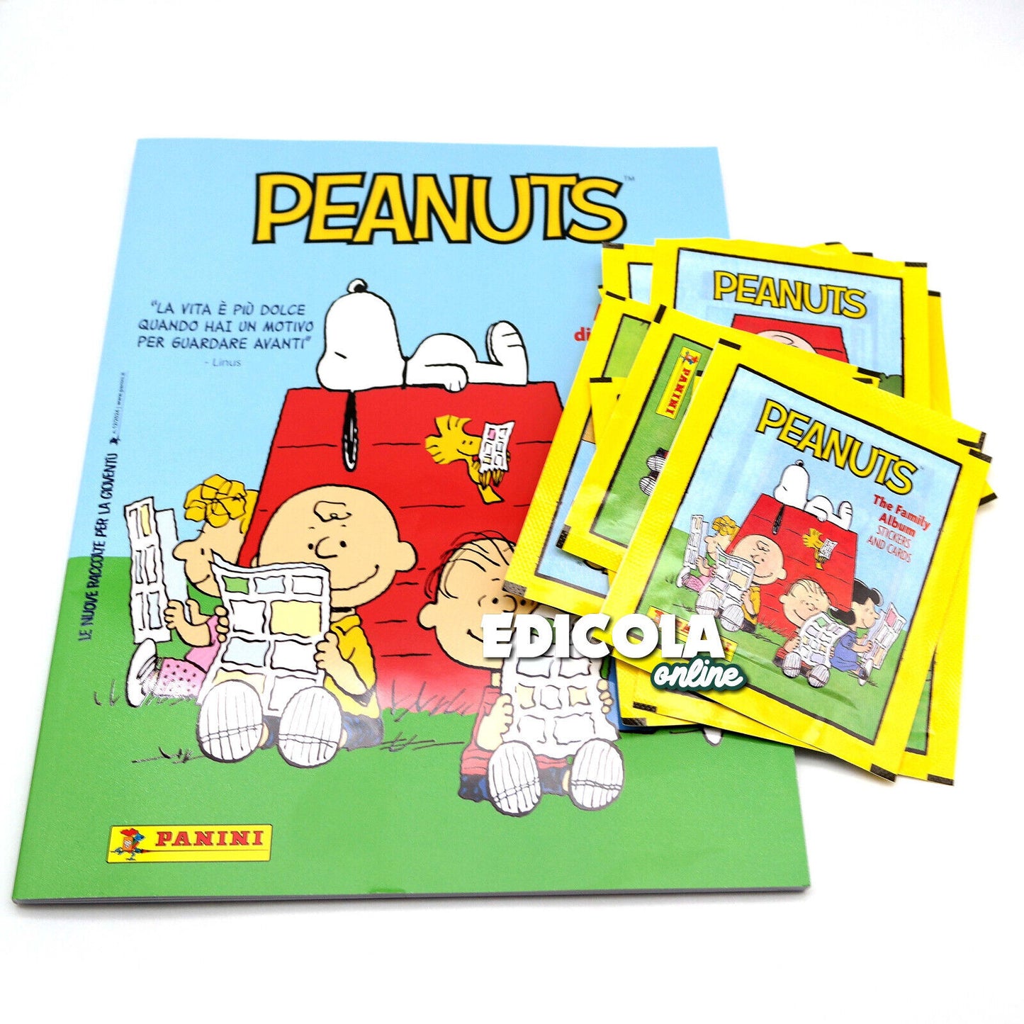 Set Album e/o Bustine di Figurine Sticker PEANUTS Snoopy Linus Charlie Brown