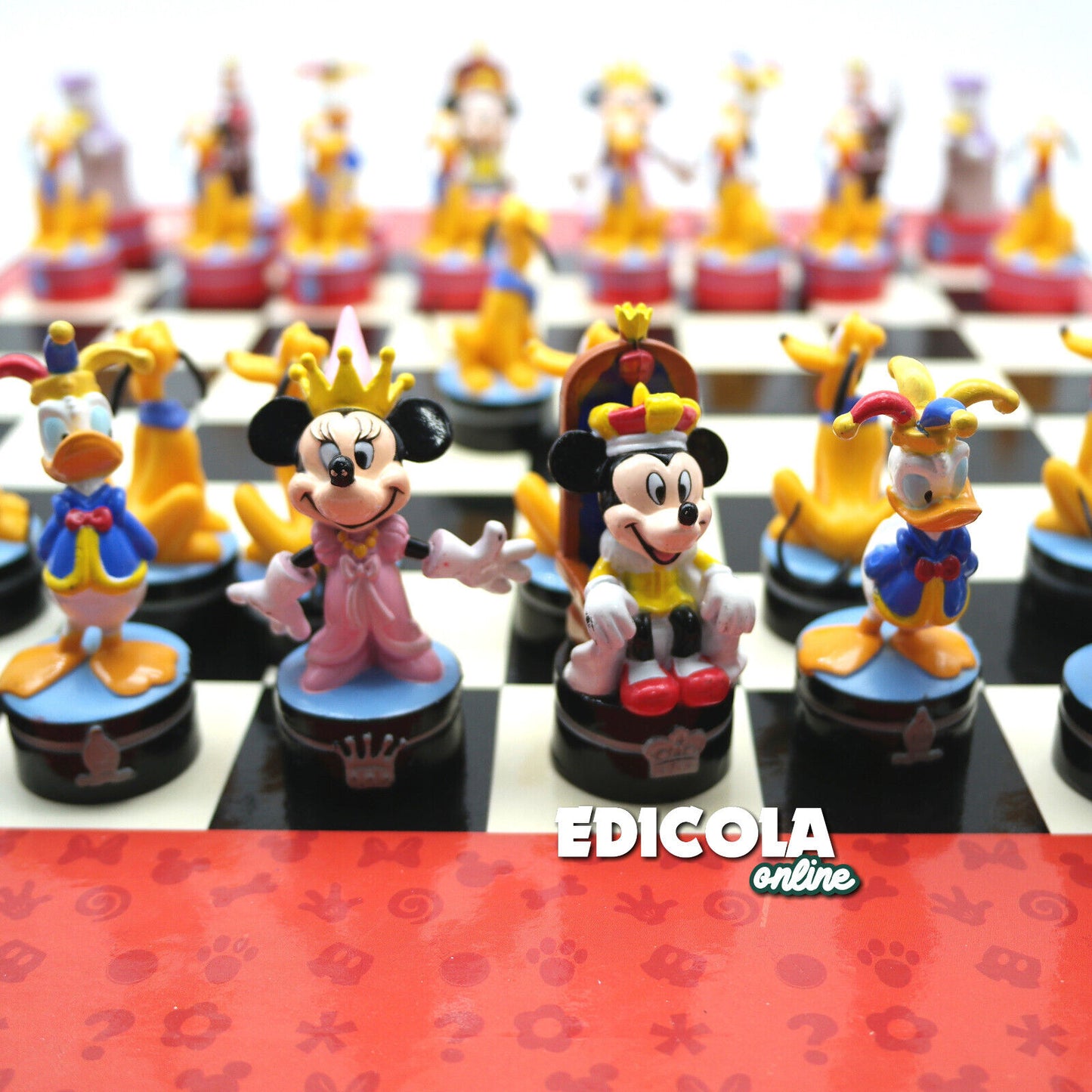 Scatola Giochi Scacchi Scacchiera Personaggi Disney 3D usata pedine Set Completo
