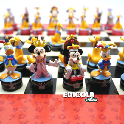 Scatola Giochi Scacchi Scacchiera Personaggi Disney 3D usata pedine Set Completo