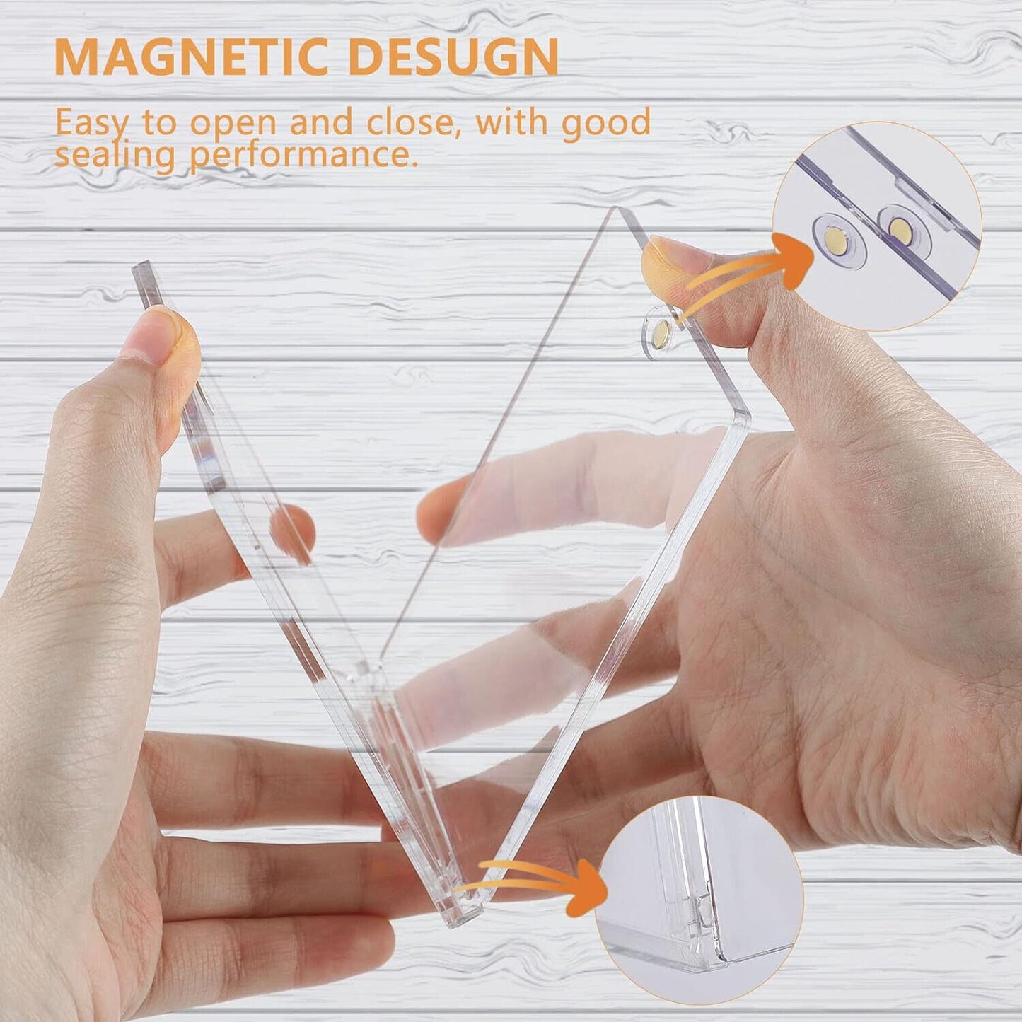 Custodia Trasparente Magnetica Protettiva UV per Carte da Collezione Card Cornice 35PT