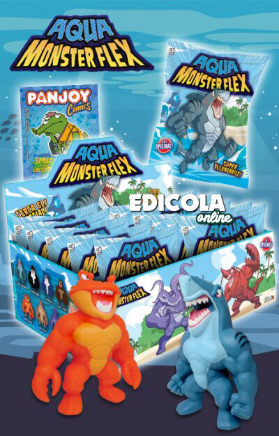 Personaggi AQUA MONSTER FLEX Monsterflex Allungamostri Allungabili Mostri Marini