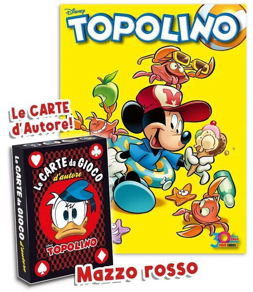 Fumetto TOPOLINO Sigillato Edicola da Collezione + 2x Mazzo di carte Blisterato