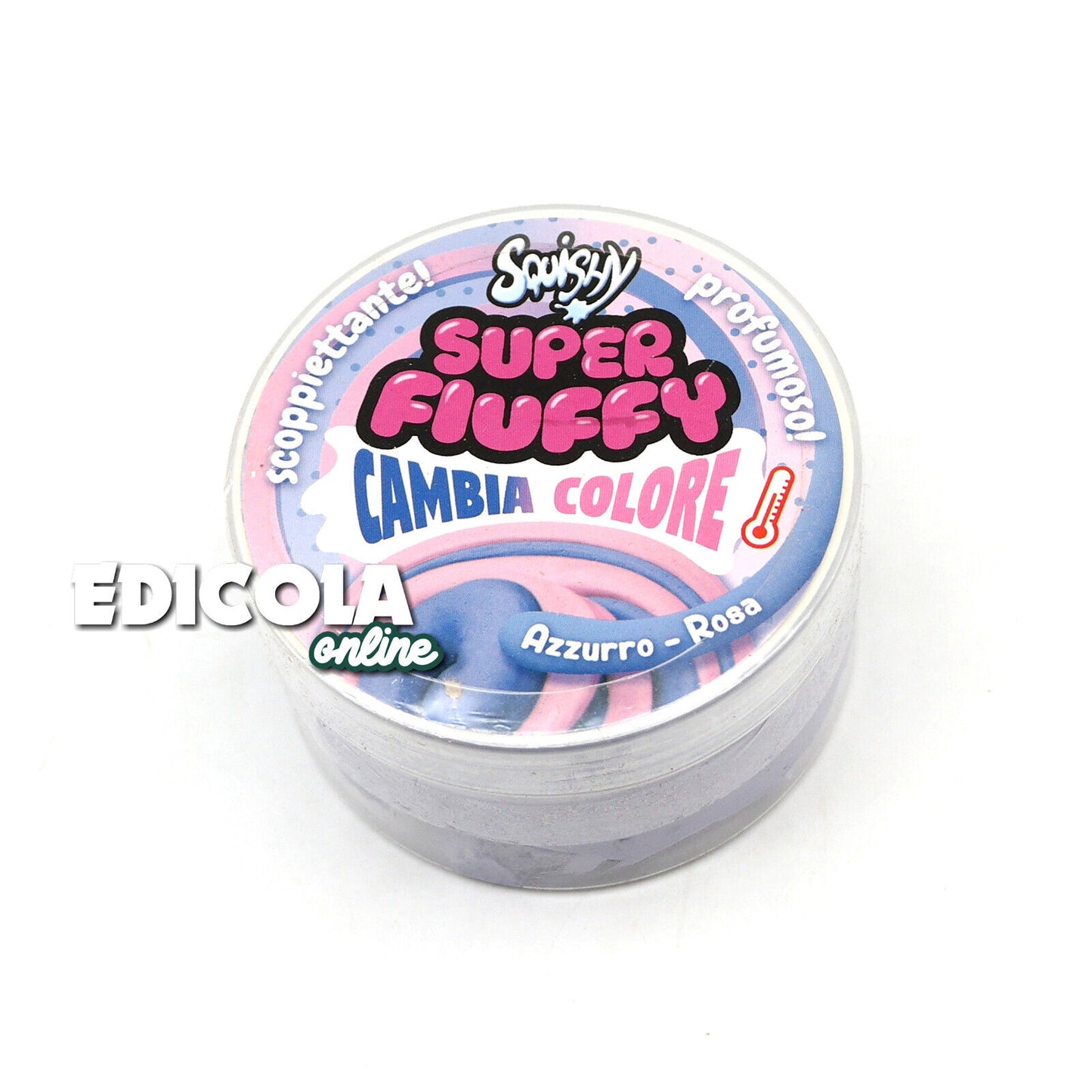 Glas mit SQUISHY SUPER FLUFFY Farbwechselnder, duftender Antistress-Schleim Hobby