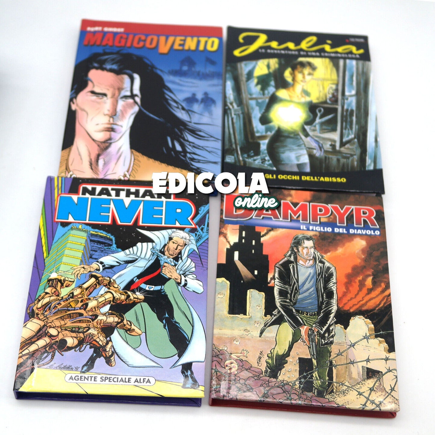 Lotto 8 Fumetti Mignon Lo Scarabeo numeri n. 1 DYLAN DOG NATHAN NEVER ZAGOR TEX