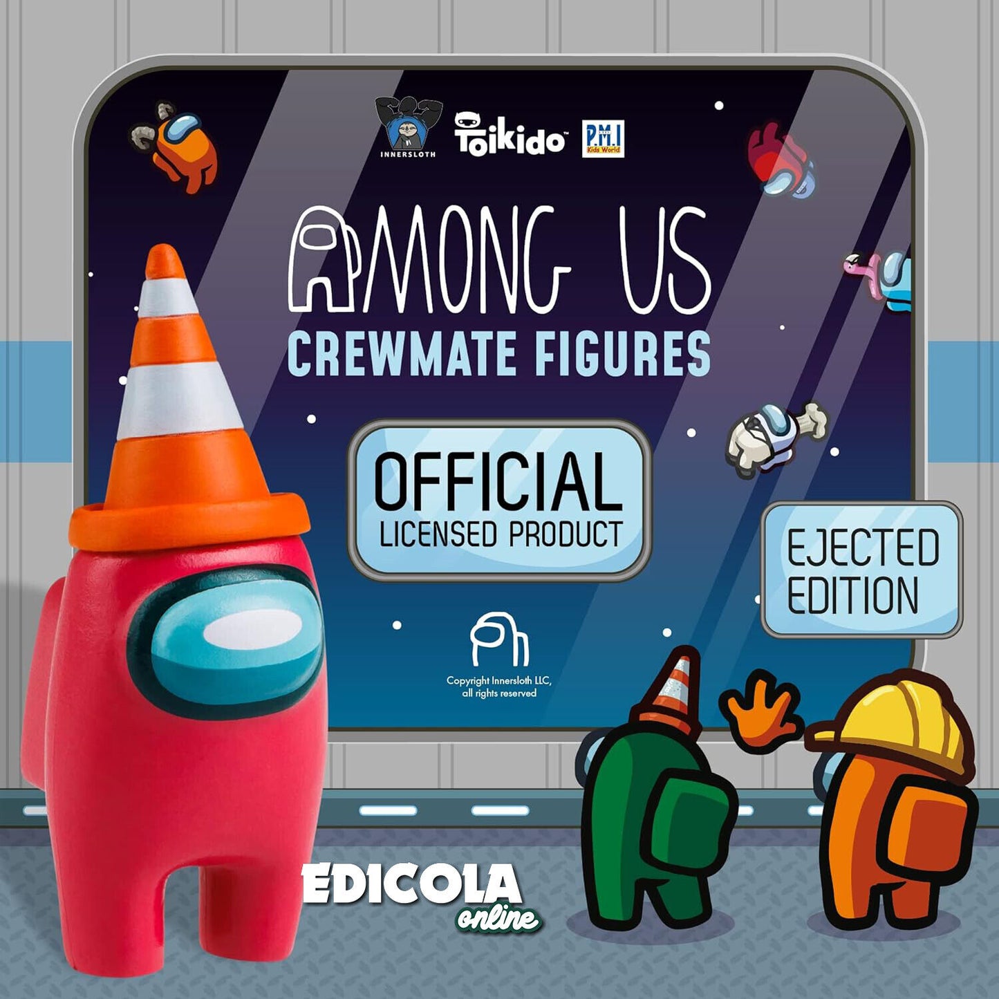 mini Action Figures 3D dei Personaggi AMONG US Serie 3 Edicola Toikido Crewmates