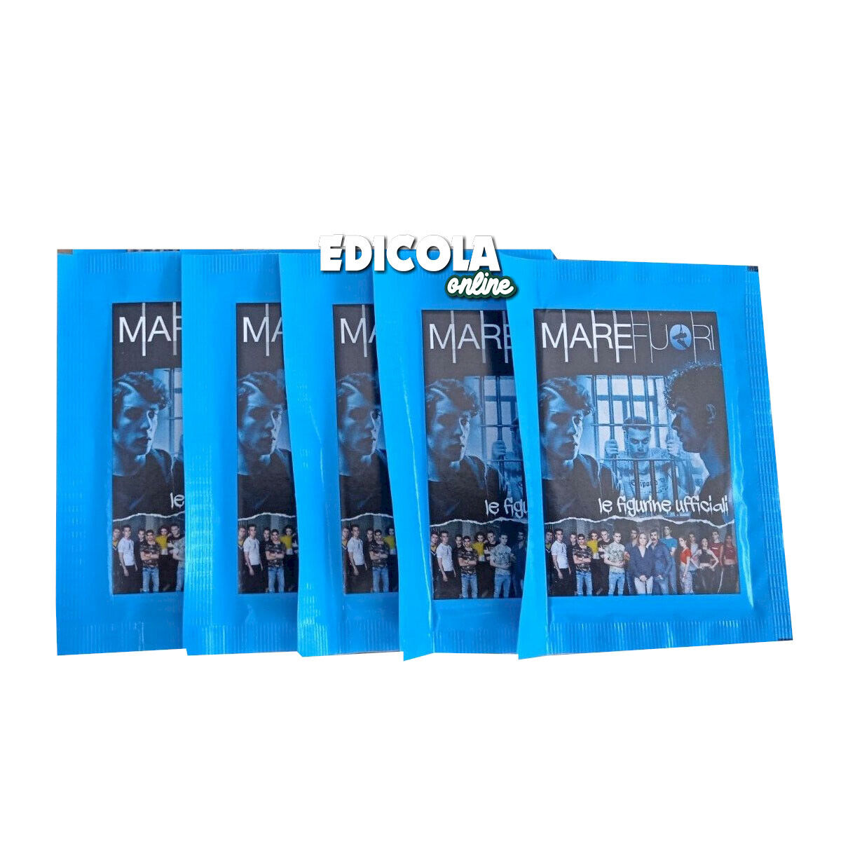 Set Album di MARE FUORI e Bustine di Figurine Sticker TV Starter Pack Rai 2023