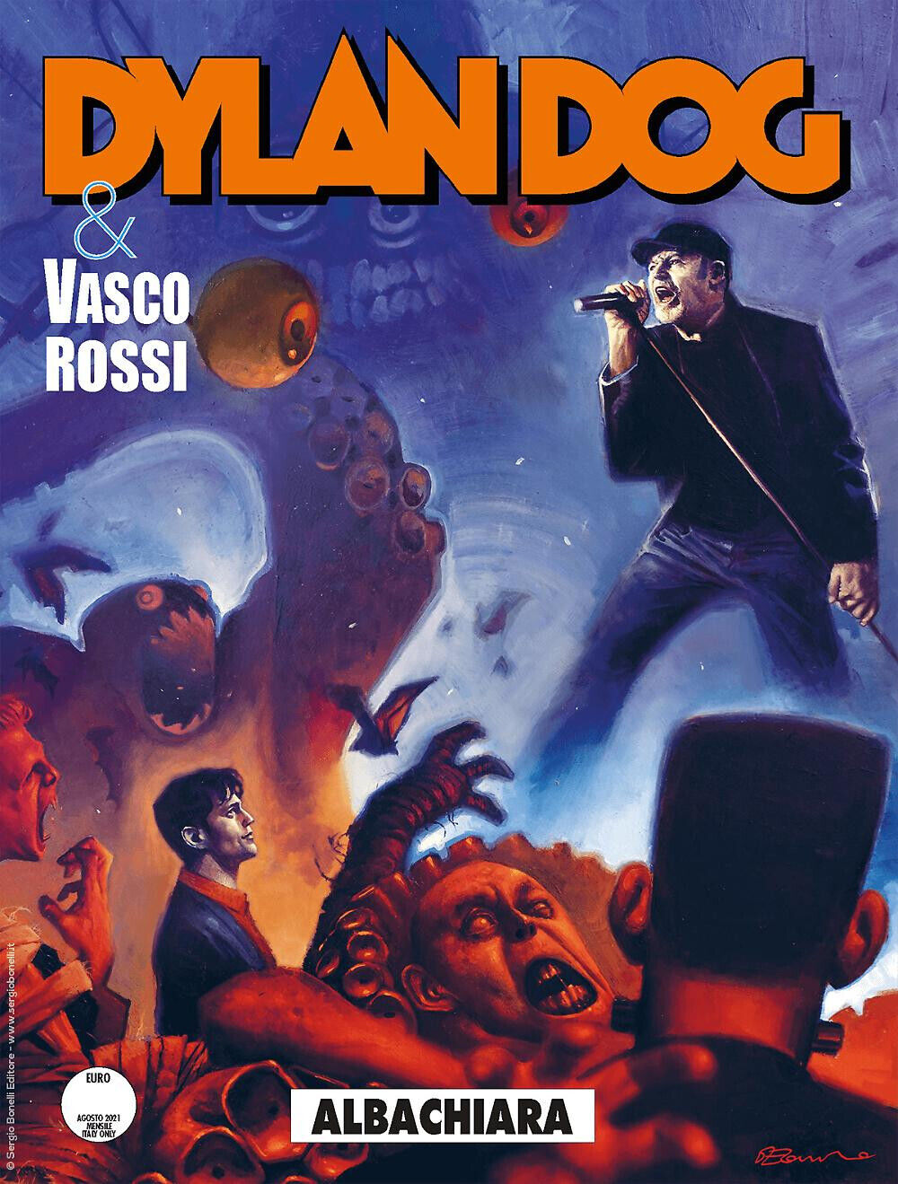 Lot 3 Comics von DYLAN DOG und VASCO ROSSI, komplette Serie 1, Erstausgabe, selten