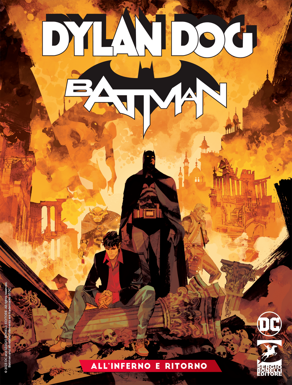Komplette Saga 8x DYLAN DOG und BATMAN Comics Nummer 0 1 2 3 + Variante Cover Joker