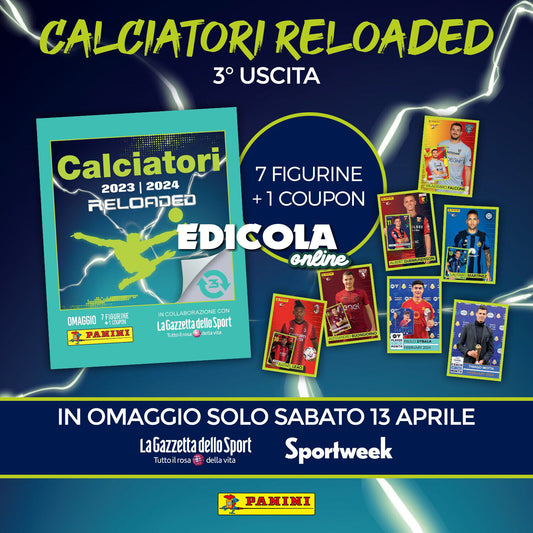 Sportweek 13. April 2024 + Drittes Paket Reloaded Footballers Sticker Panini 3rd