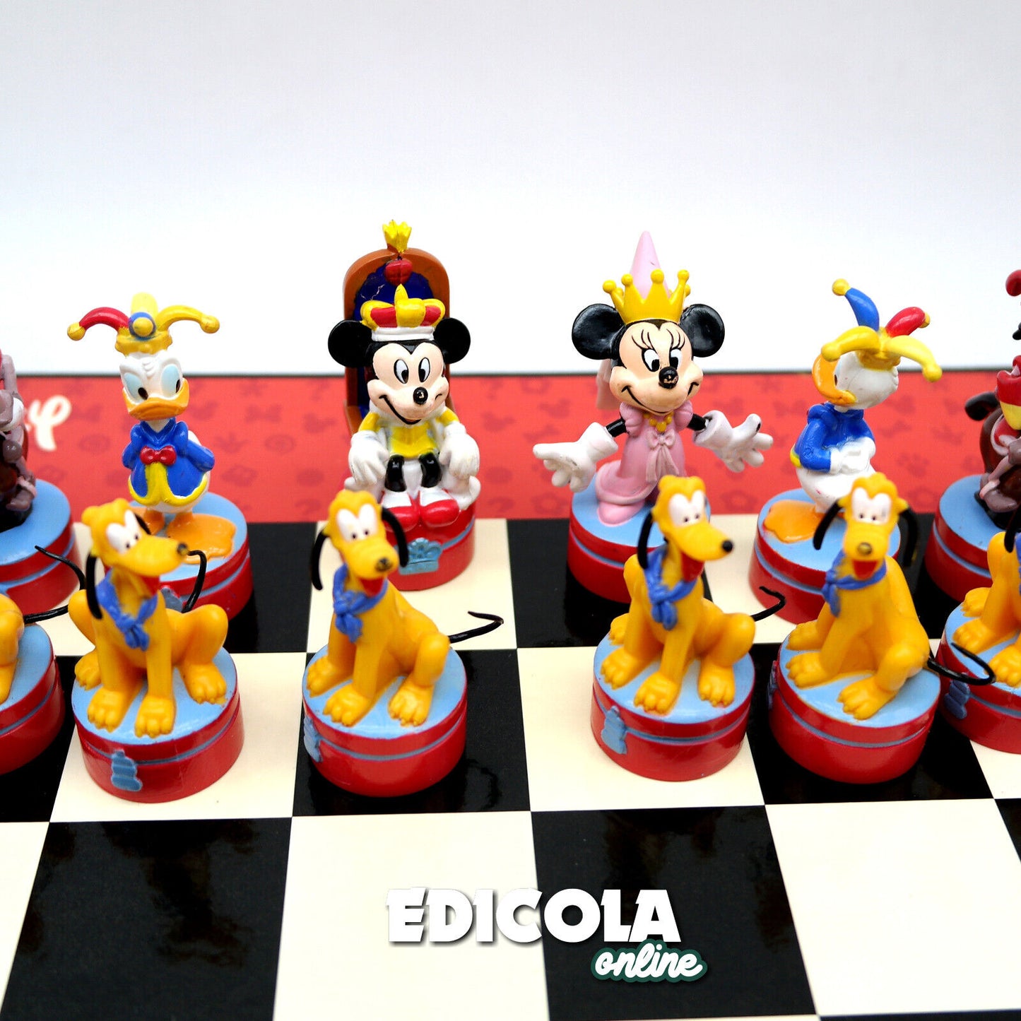 Scatola Giochi Scacchi Scacchiera Personaggi Disney 3D usata pedine Set Completo