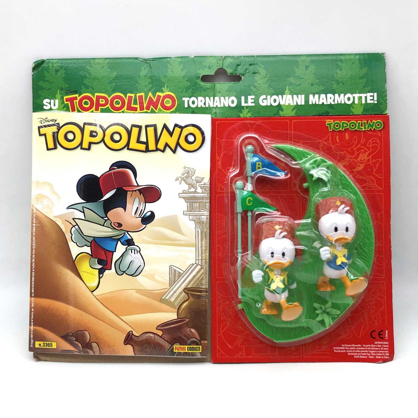 Manuale delle Giovani Marmotte +3 Fumetti TOPOLINO e Statua Paperino Quo Quo Qua