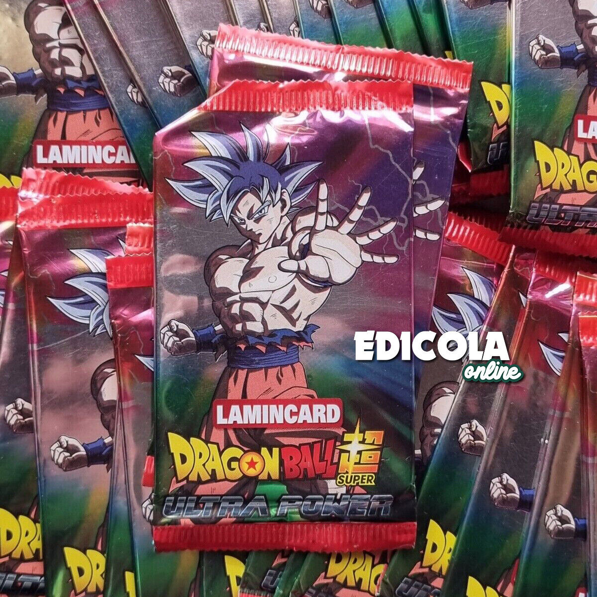 Versiegelte Beutel mit CARD DRAGONBALL Ultra Power LAMINCARDS Super Carte Game