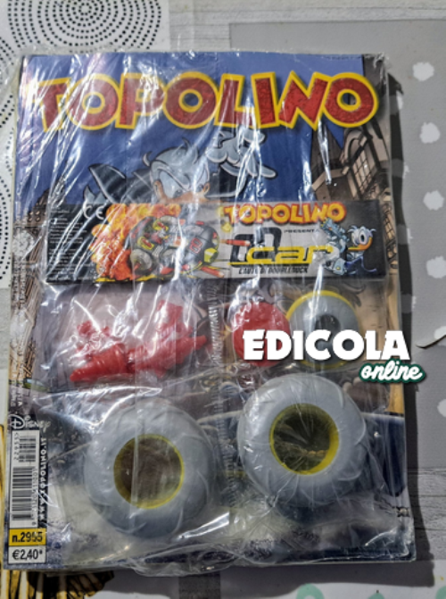 4x Fumetti TOPOLINO n. 2954 2955 2956 2957 con Gadget Auto Doubleduck Blisterato