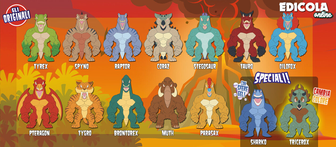 DINO MONSTER FLEX Charaktere Monsterflex Dinosaurier ausziehbare Monster
