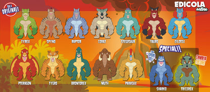 DINO MONSTER FLEX Charaktere Monsterflex Dinosaurier ausziehbare Monster