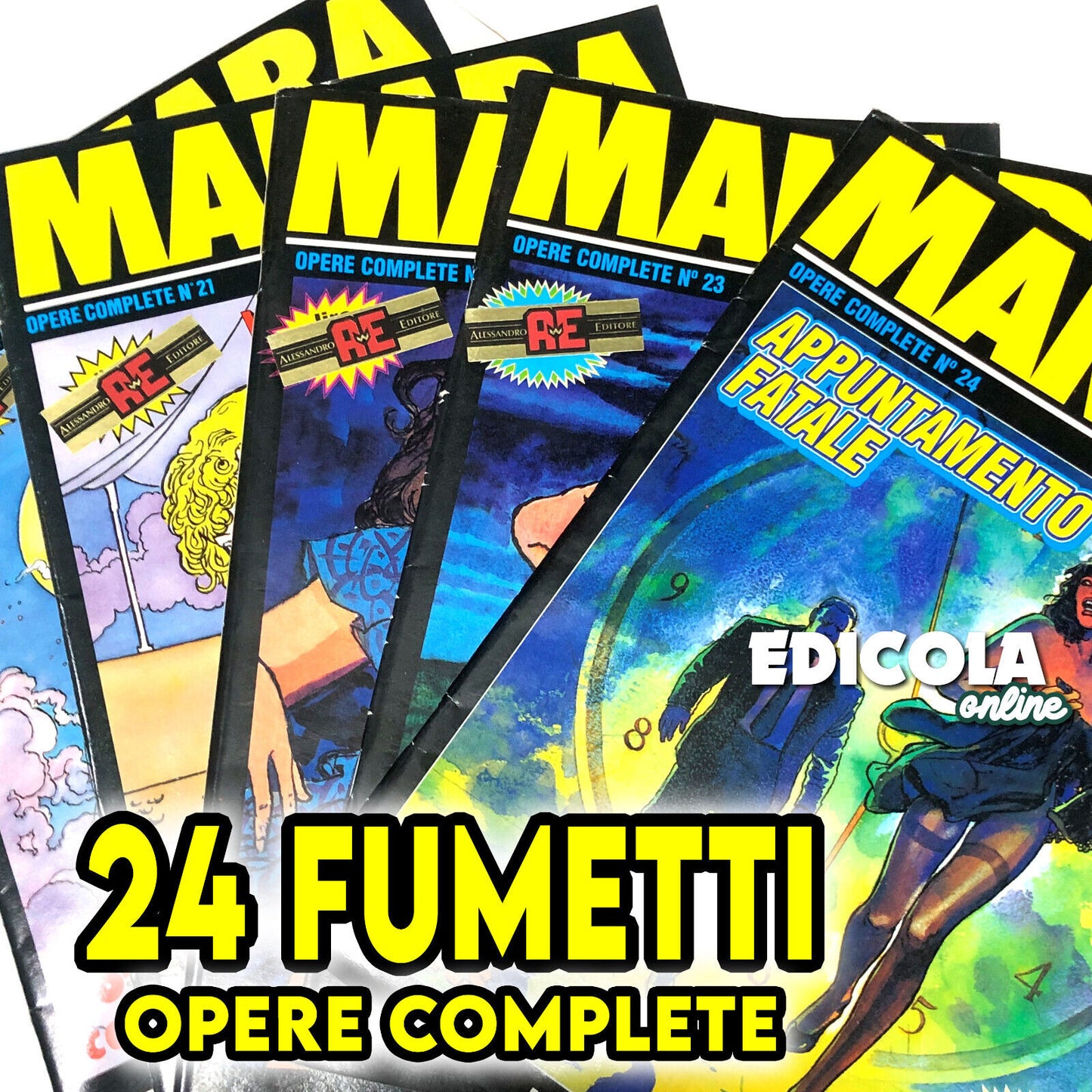 Collection complète de 24 bandes dessinées érotiques pour adultes de Milo Manara, Œuvres complètes