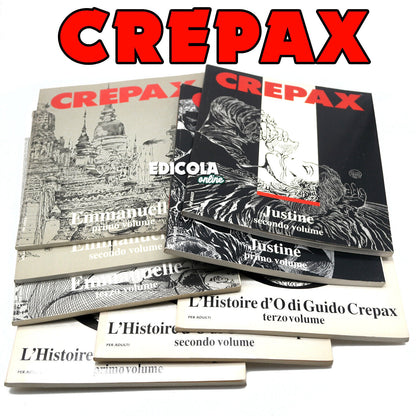 Lotto Fumetti per Adulti di Guido CREPAX Emmanuelle Justine L'Historie d'O