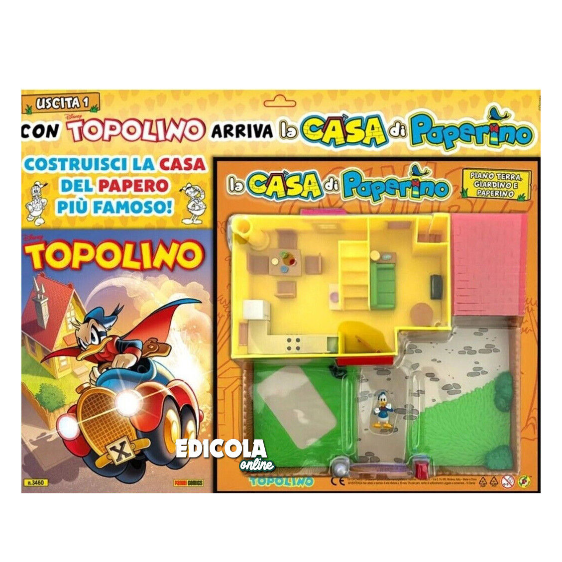 Set Completo 6/6 : LA CASA DI ZIO PAPERINO con Fumetti di Topolino e Paperinik