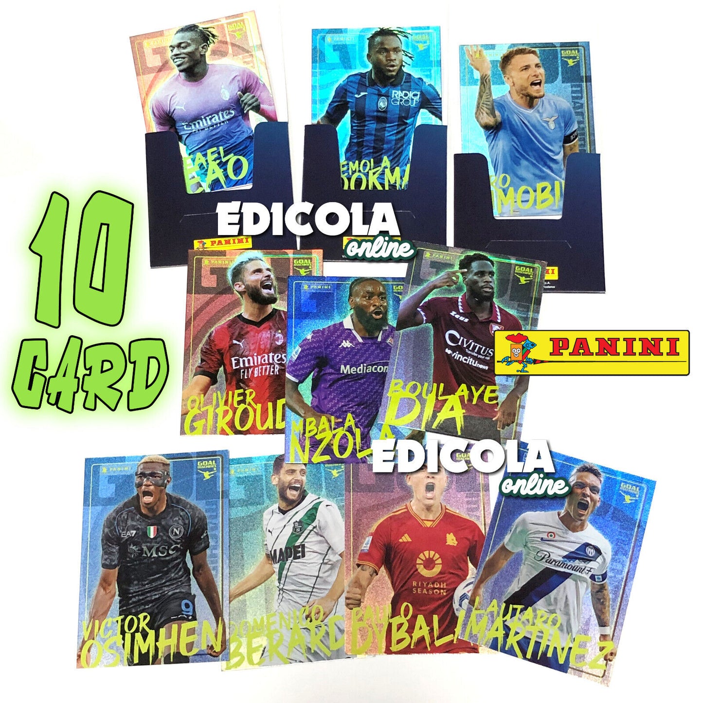 Set Completo 10 CARD GOAL MACHINES - PANINI CALCIATORI 2023-2024