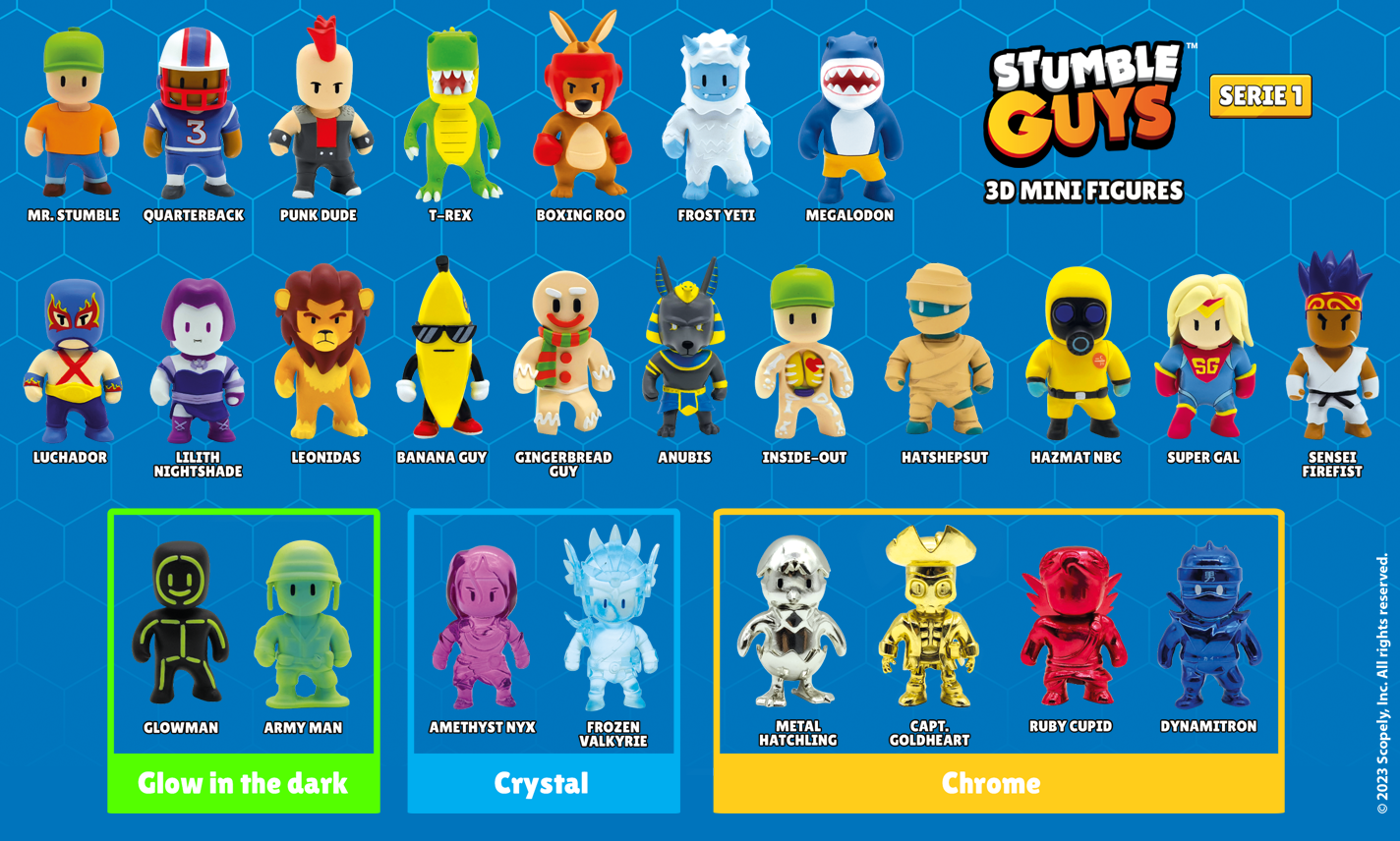 Personaggi STUMBLE GUYS Serie 1 - mini Action Figure 3D