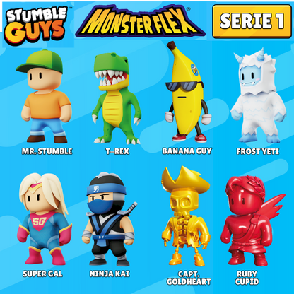 Personaggi STUMBLE GUYS Serie 1 2 Action Figure 3D Super Allungabili Monsterflex