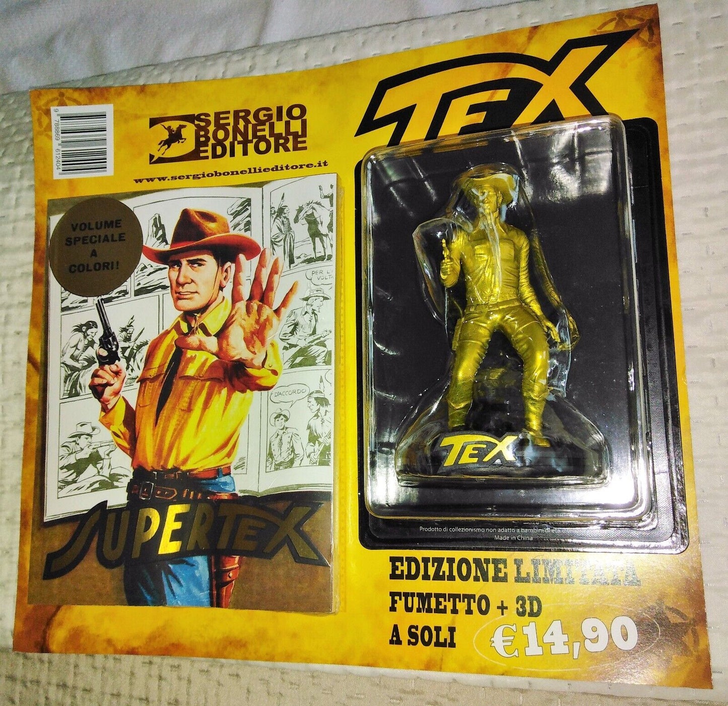 Super Tex Edizione Speciale con Statua 3D GOLD - Speciale Lucca Comics 2017