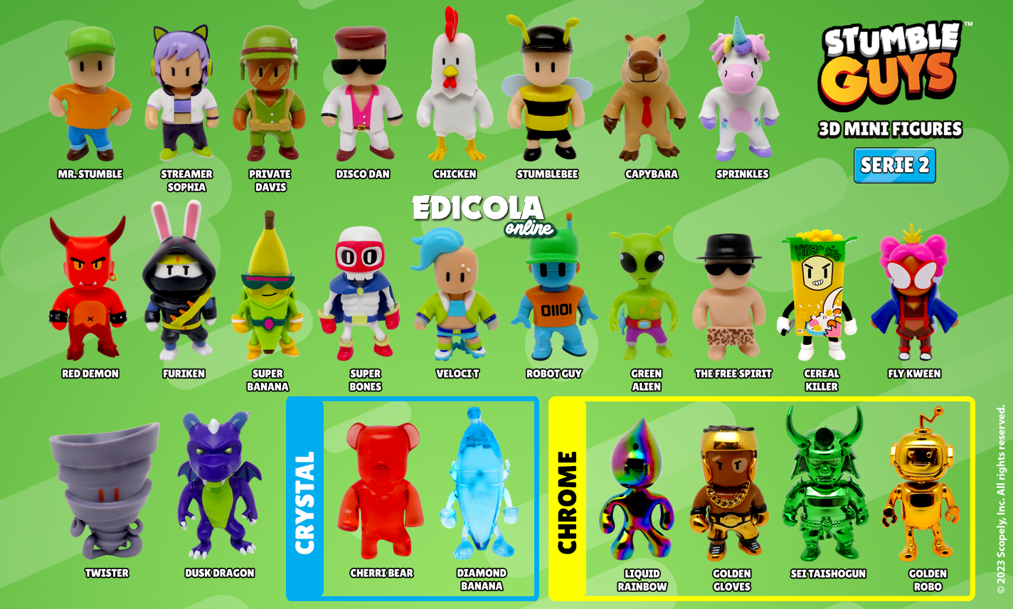 STUMBLE GUYS Serie 2 Charaktere – 3D-Mini-Actionfiguren