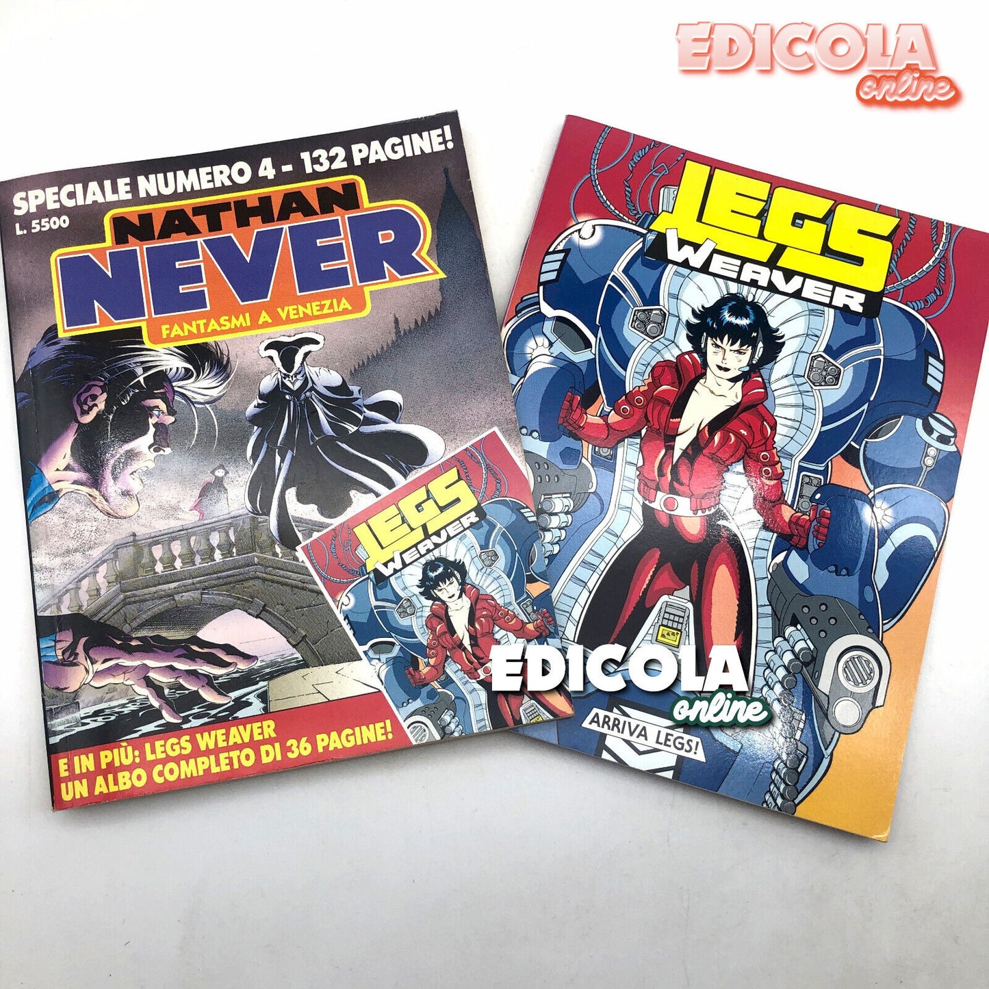 Fumetti NATHAN NEVER Numero Speciale con Volumetti di Legs Weaver