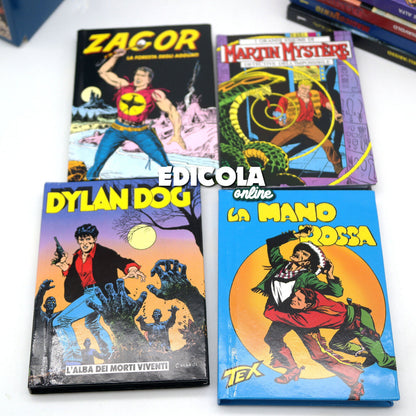 Lotto 8 Fumetti Mignon Lo Scarabeo numeri n. 1 DYLAN DOG NATHAN NEVER ZAGOR TEX