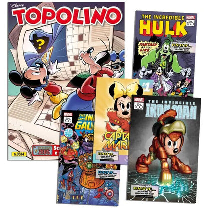 Mickey Mouse Comics 3534 3535 3536 mit Gadgets 12 MARVEL Lithographien Limited Edition