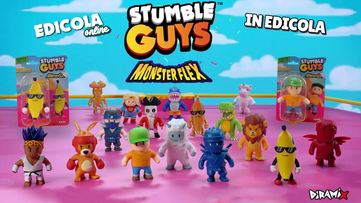 Personaggi STUMBLE GUYS Serie 1 2 Action Figure 3D Super Allungabili Monsterflex