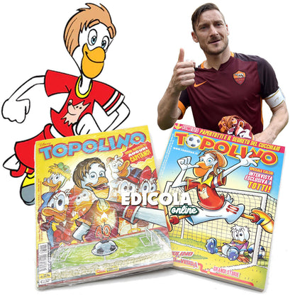 Set 2 Fumetti di TOPOLINO Libretto Francesco TOTTI che diventa Papertotti
