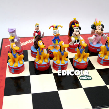 Scatola Giochi Scacchi Scacchiera Personaggi Disney 3D usata pedine Set Completo