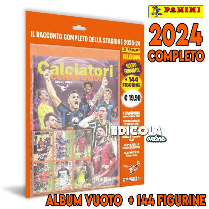 Komplettes Albumset mit Fußballern CELEBRATION PANINI 2023-24 2024 Update-Aufklebern