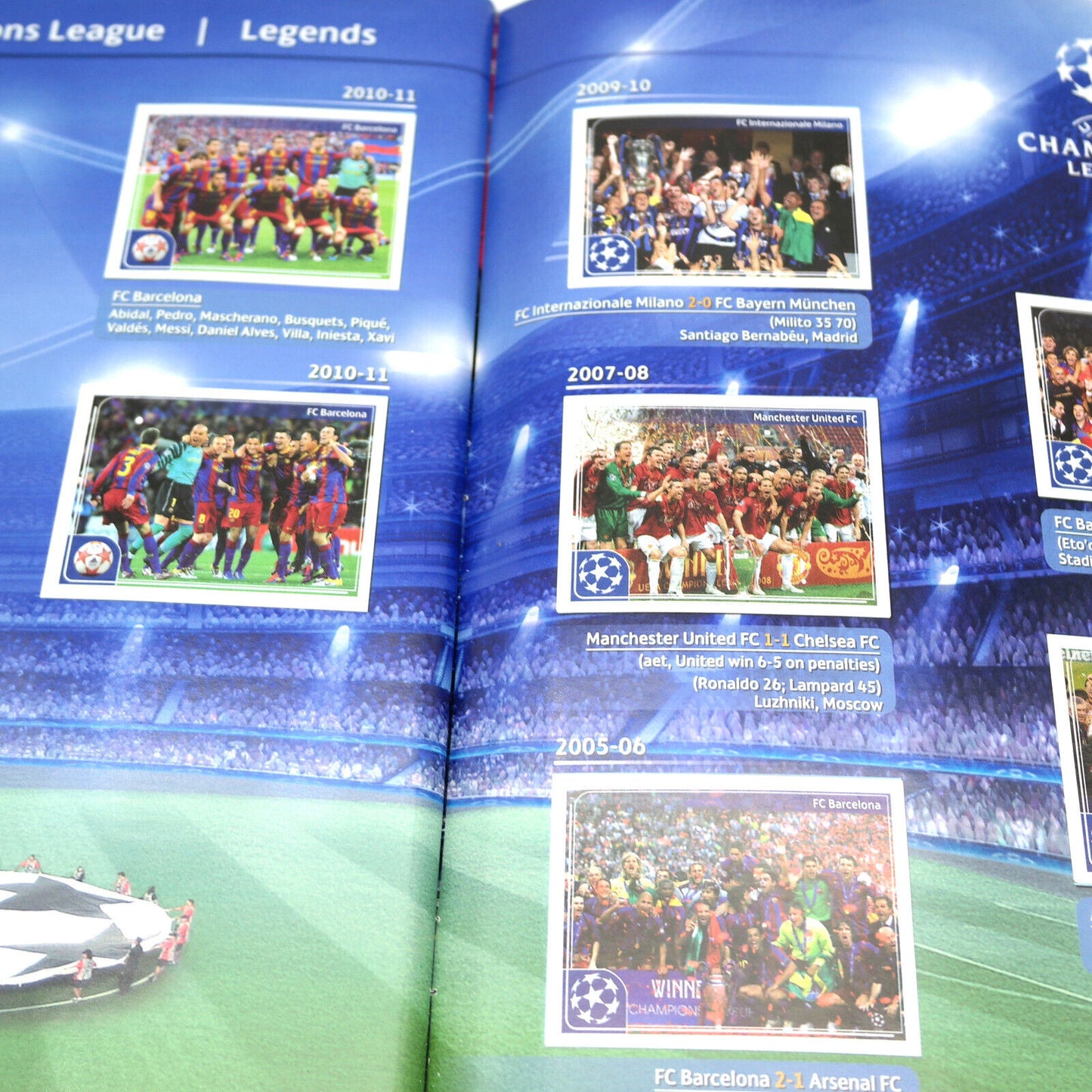 Komplettes Album mit Panini-Fußballspieleraufklebern CHAMPIONS LEAGUE 2011-12 UEFA 2012