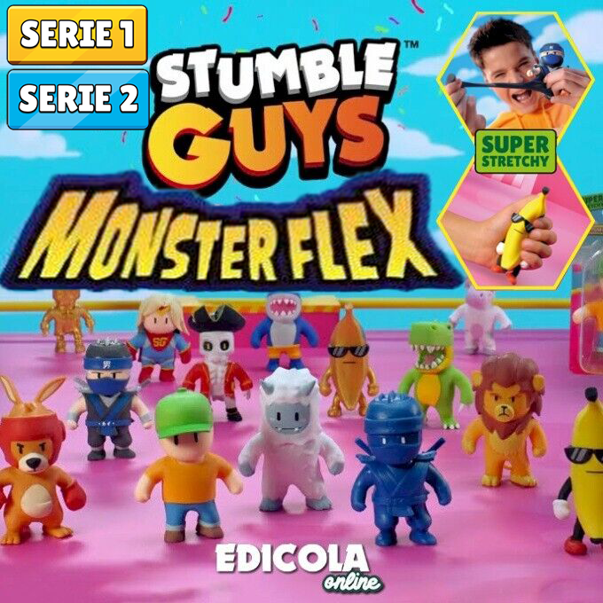 Personaggi STUMBLE GUYS Serie 1 2 Action Figure 3D Super Allungabili Monsterflex