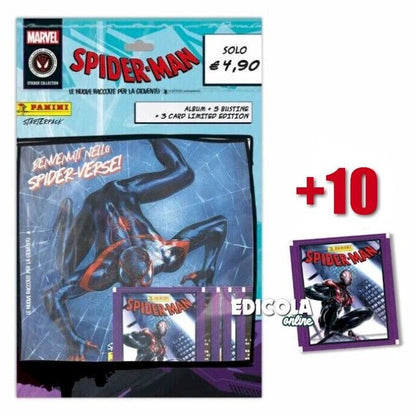 Set Album di SPIDER-MAN Spiderverse e Bustine di Figurine MARVEL Starter Pack