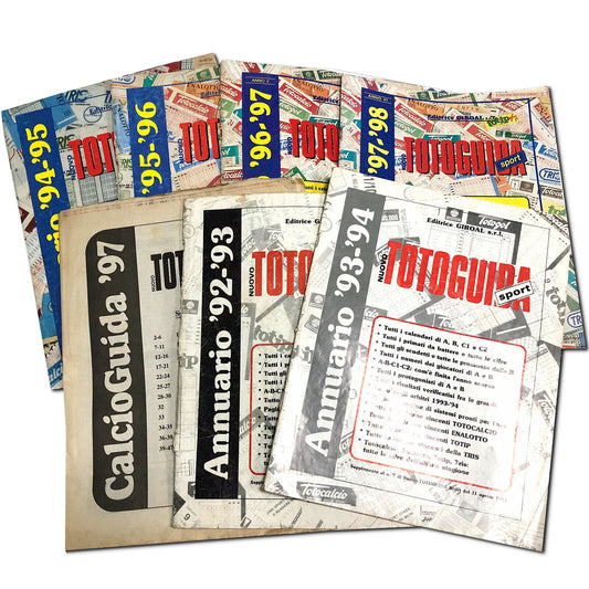 Totoguida Vintage Fußball-Jahrbuch Totocalcio Totip Enalotto Tris Bets Lotto