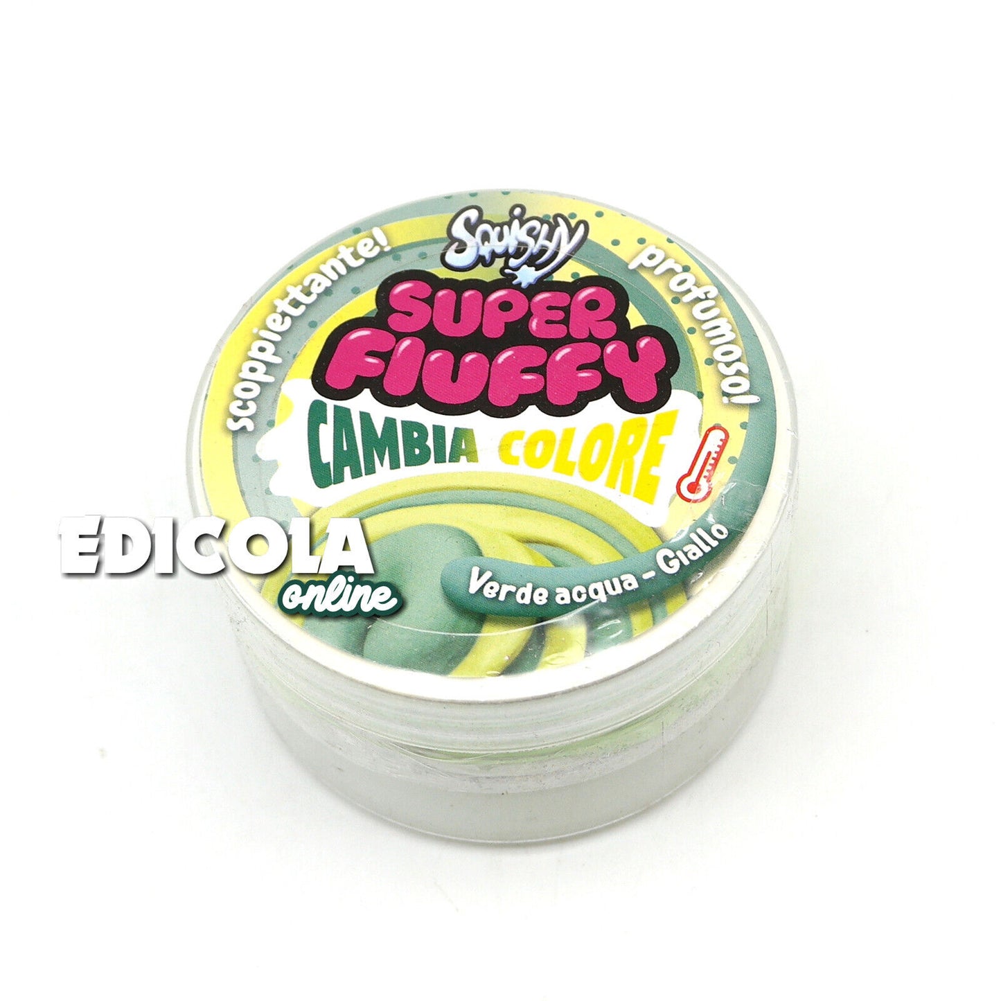 Glas mit SQUISHY SUPER FLUFFY Farbwechselnder, duftender Antistress-Schleim Hobby