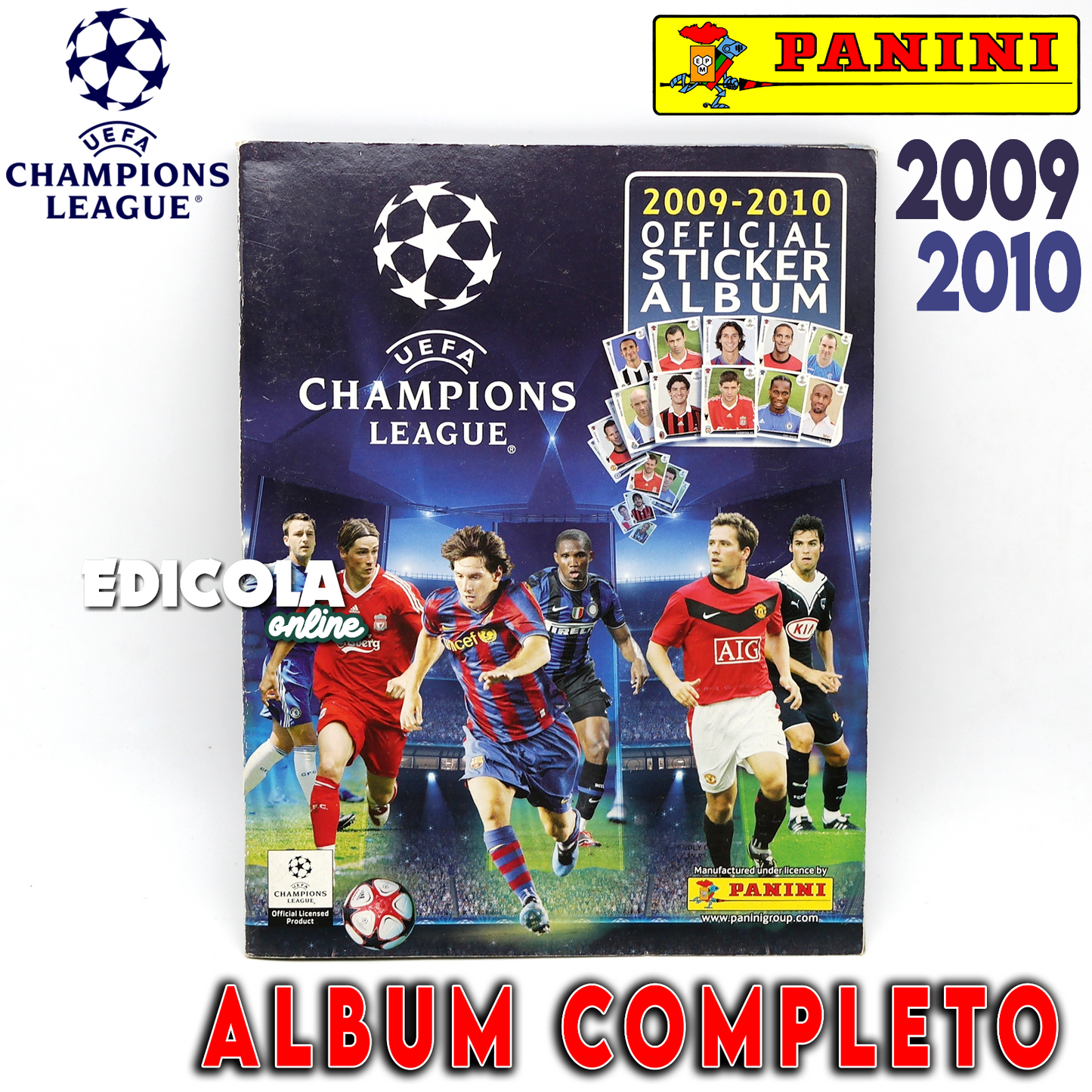 Album Completo di Figurine Calciatori Panini CHAMPIONS LEAGUE 2009-10 Uefa 2010