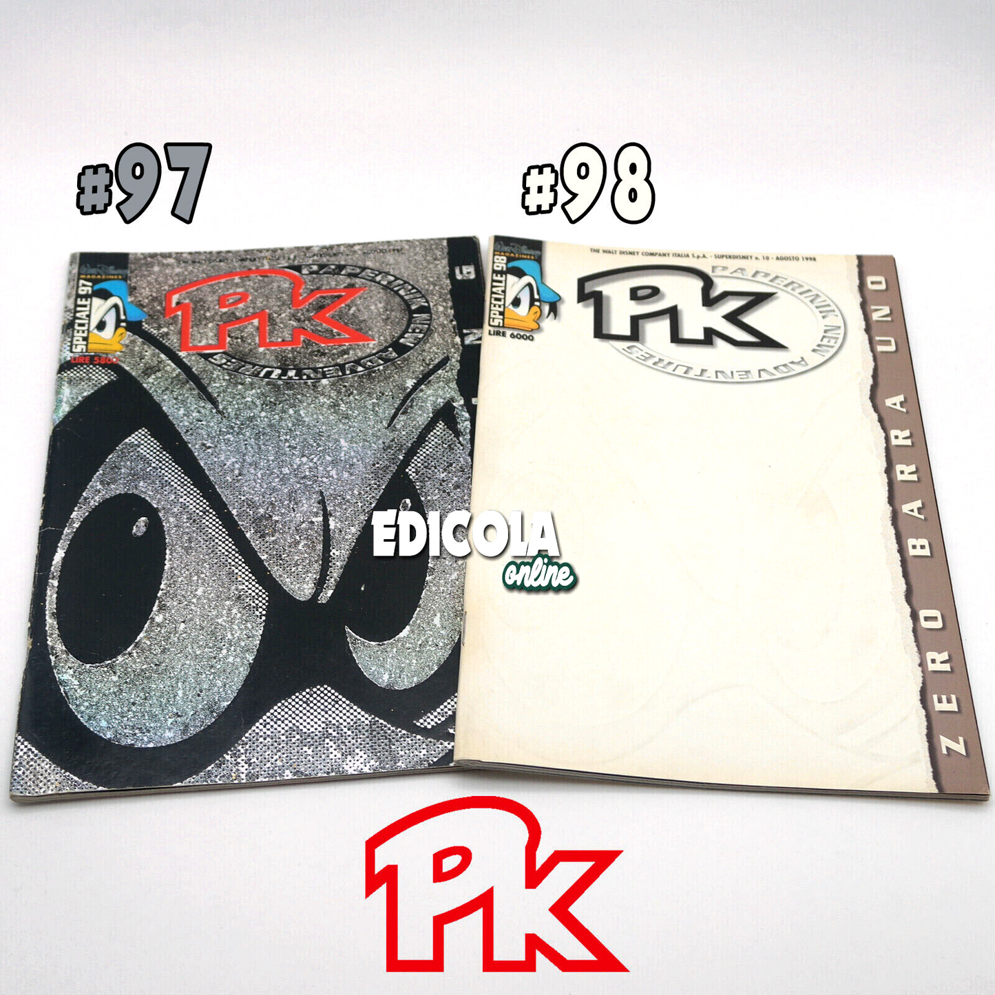 2x PKNA Comics Sonderausgabe 97 98 Paperinik New Adventures PK Disney Pikappa