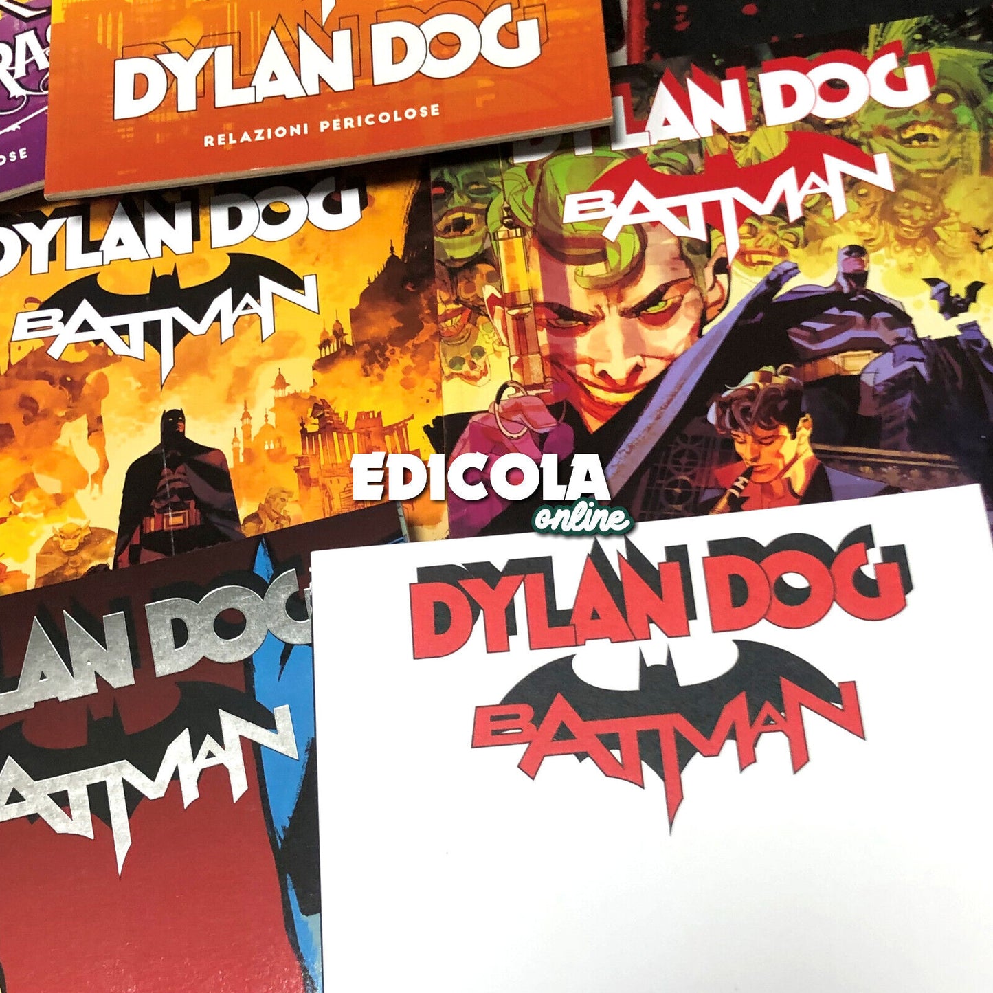 Komplette Saga 8x DYLAN DOG und BATMAN Comics Nummer 0 1 2 3 + Variante Cover Joker