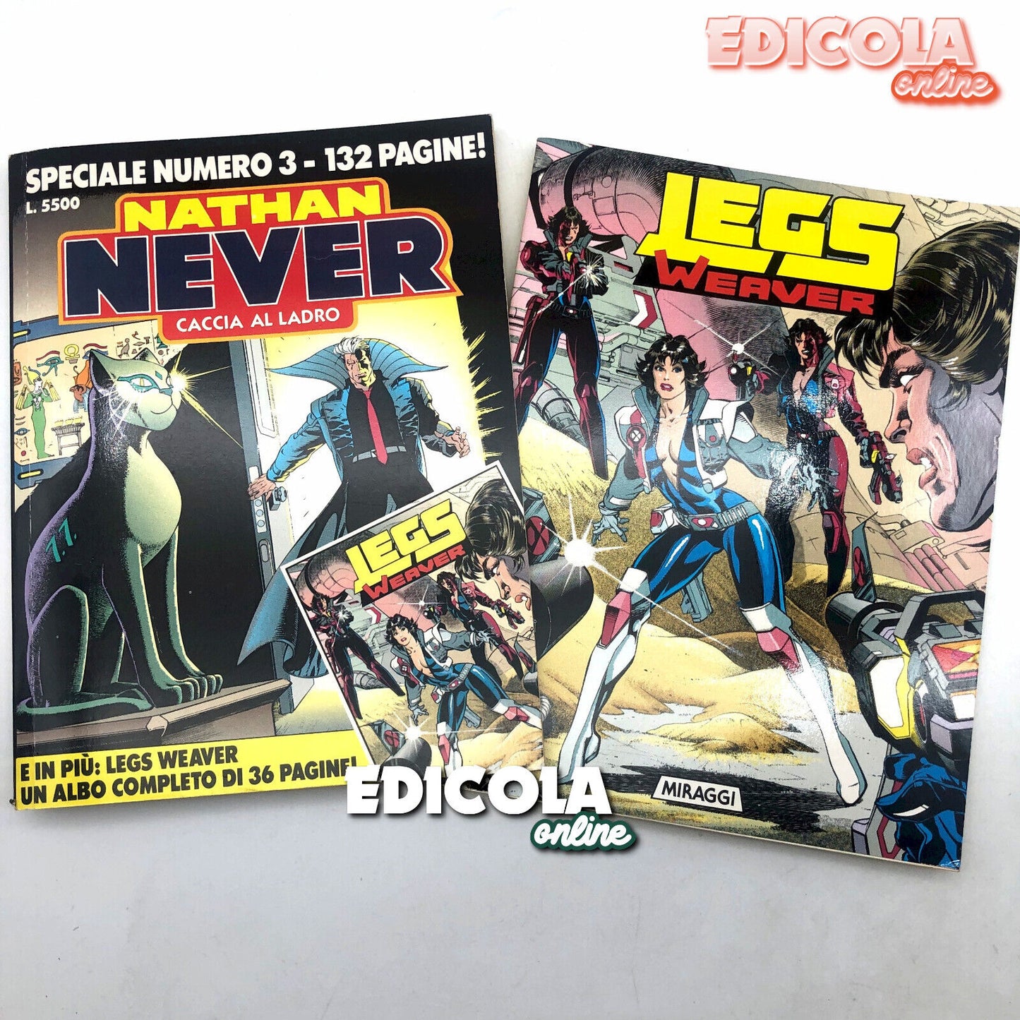 Fumetti NATHAN NEVER Numero Speciale con Volumetti di Legs Weaver
