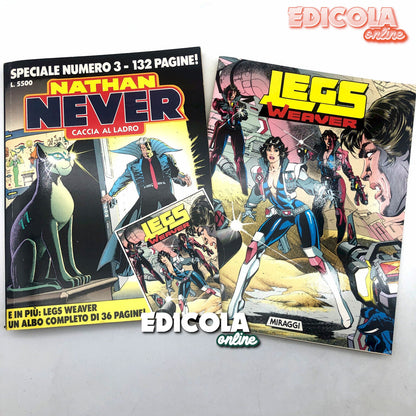 Fumetti NATHAN NEVER Numero Speciale con Volumetti di Legs Weaver