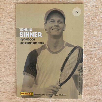 Carte Panini Jannik Sinner JO Paris 2024 n. 72 Jeux Olympiques Paris 24
