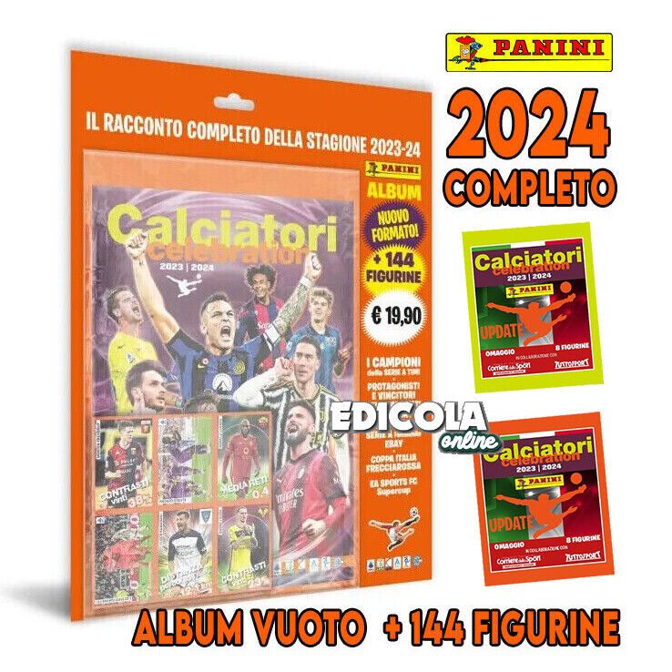 Komplettes Albumset mit Fußballern CELEBRATION PANINI 2023-24 2024 Update-Aufklebern