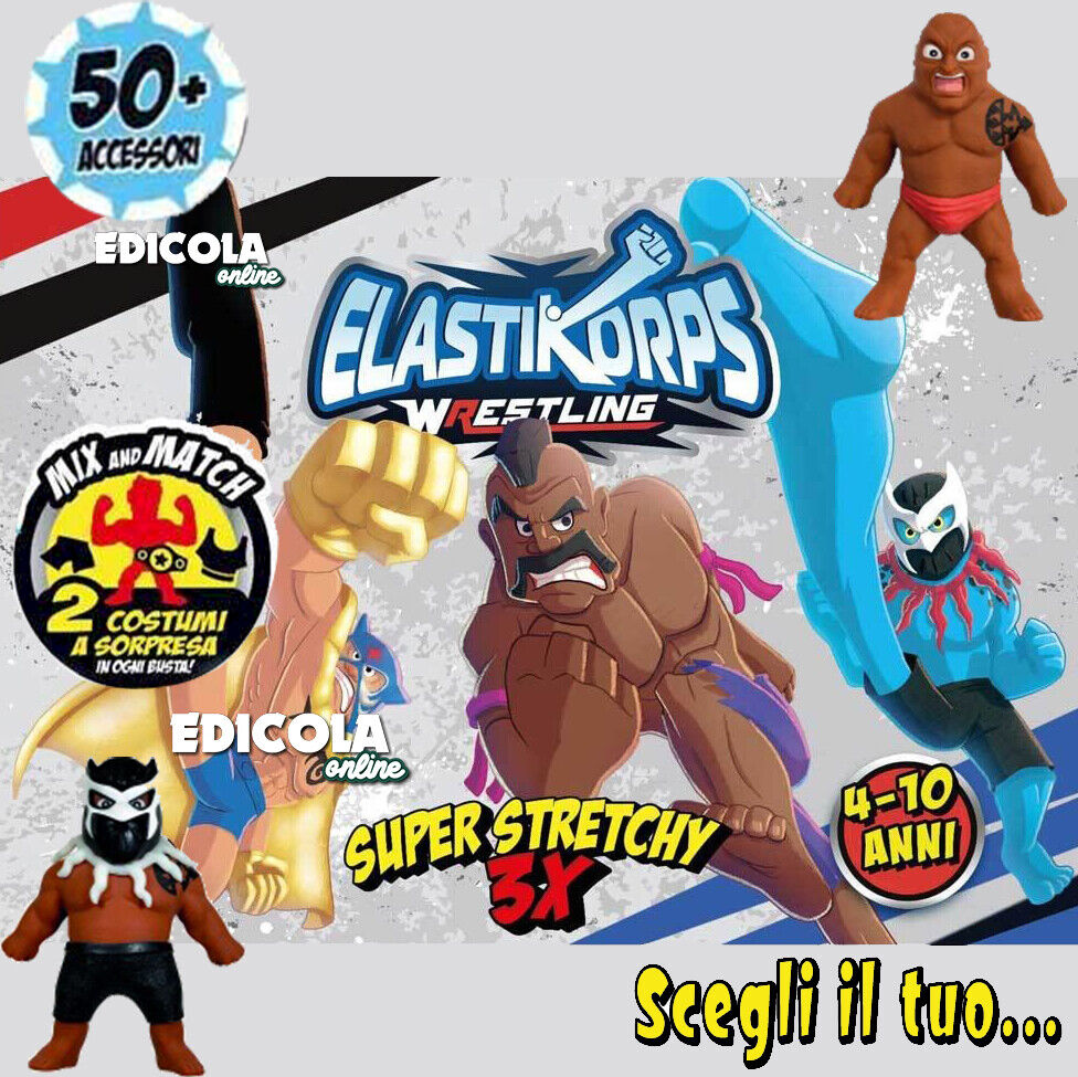 Personaggi ELASTIKORPS Lottatori Wrestling Cicaboom Maxi Action Figure AEW WWE