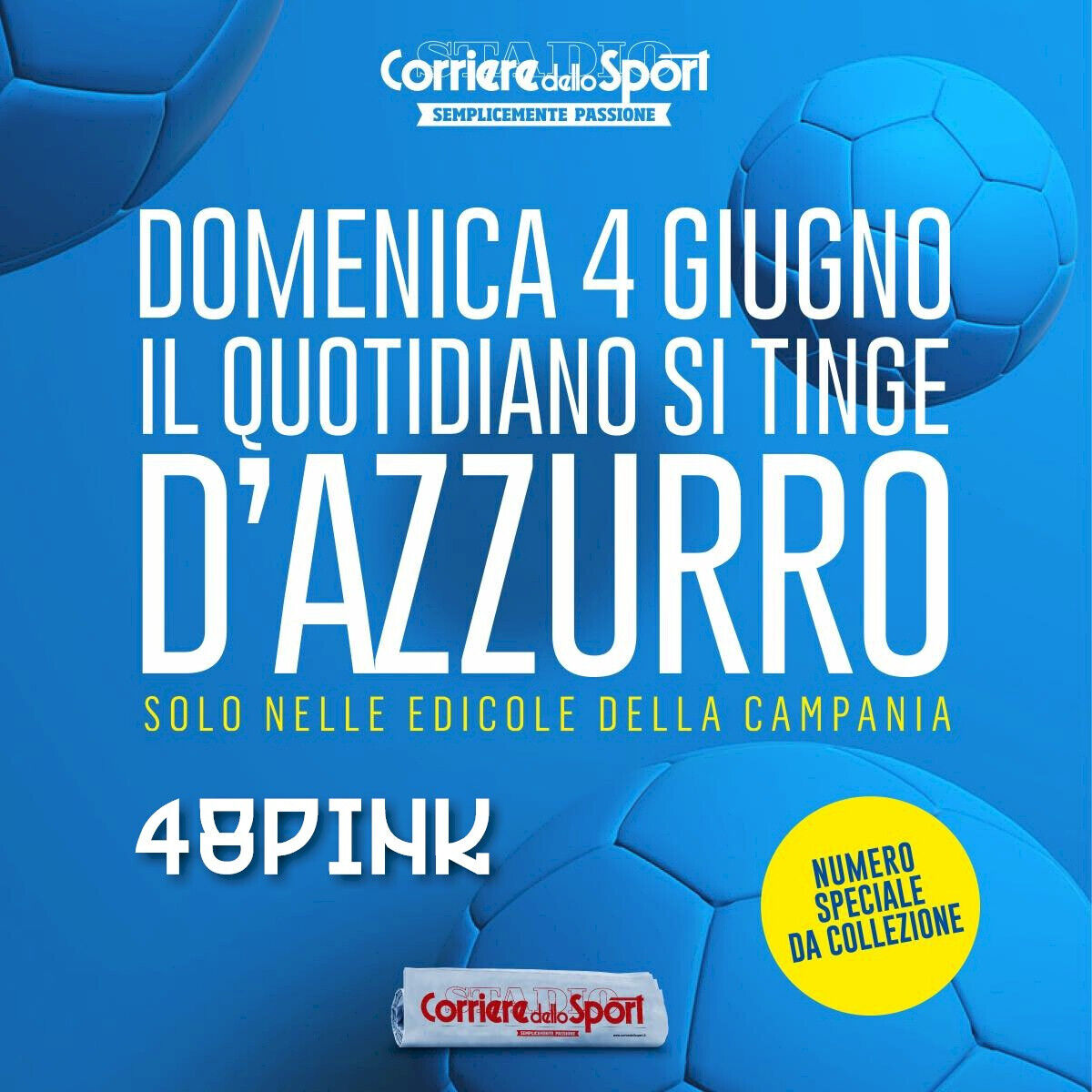 Corriere dello Sport of 4 5 June 2023 3 Scudetto Calcio Napoli Copy Azzurra