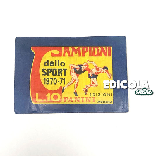 Un paquet entièrement scellé d’autocollants Panini Champions sportifs 1970-71 1971